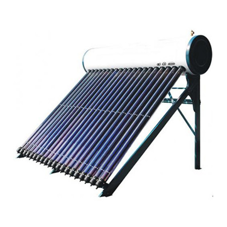 Спліт-система сонячного водонагрівача, що знаходиться під тиском, складається з плоского сонячного колектора, вертикального резервуара для зберігання гарячої води, насосної станції та розширювального бака